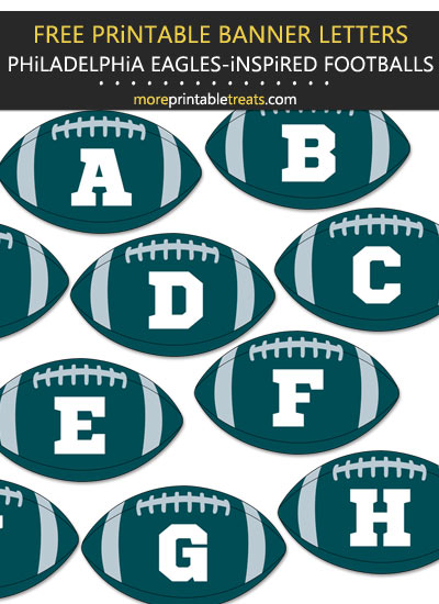 Free Printable Philadelphia Eagles-Inspired Football Alphabet