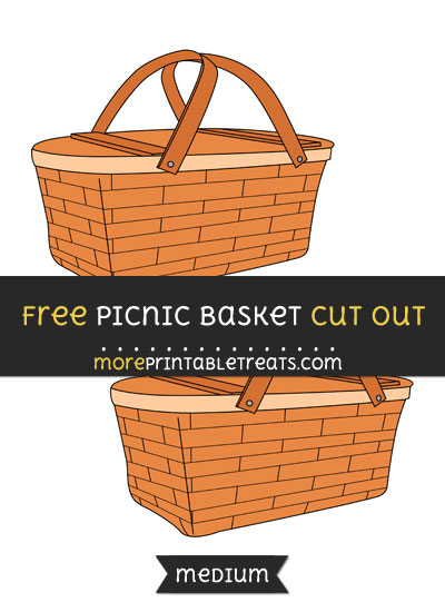 Free Picnic Basket Cut Out - Medium Size Printable