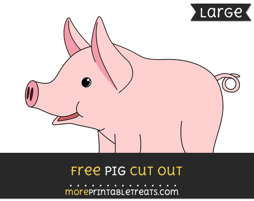 Free Pig Cut Out - Large size printable