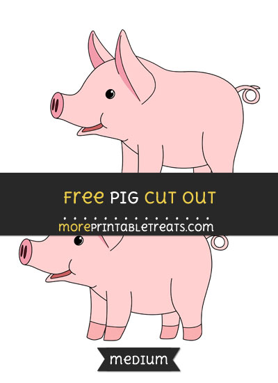 Free Pig Cut Out - Medium Size Printable