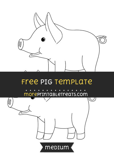 Free Pig Template - Medium