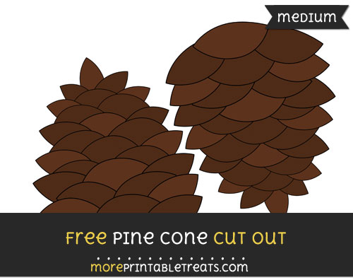 Free Pine Cone Cut Out - Medium Size Printable