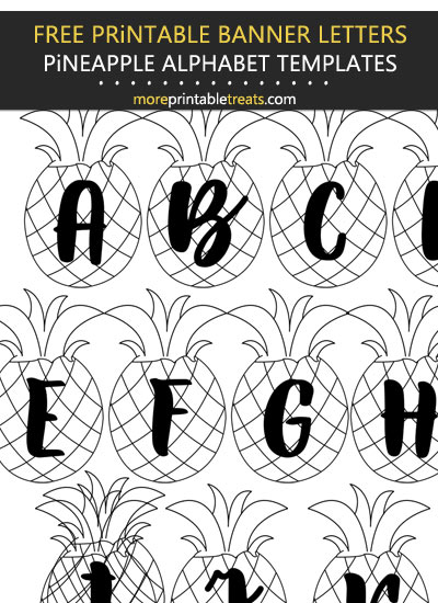 Free Printable Pineapple Alphabet Party Banner Set