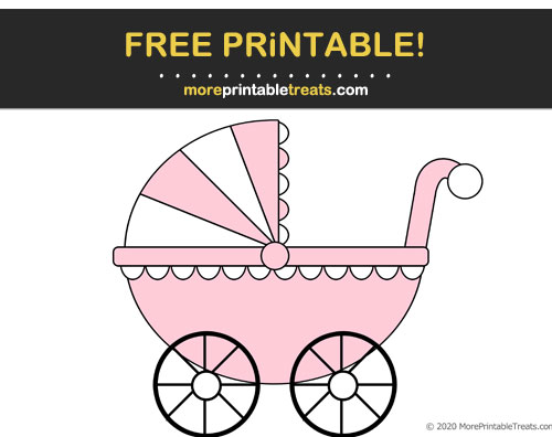 Free Printable Pink Baby Carriage Cut Out