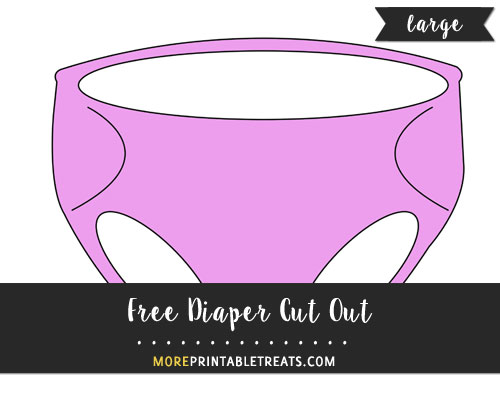 Free Pink Diaper Cut Out - Large