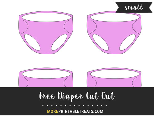 Free Pink Diaper Cut Out - Small
