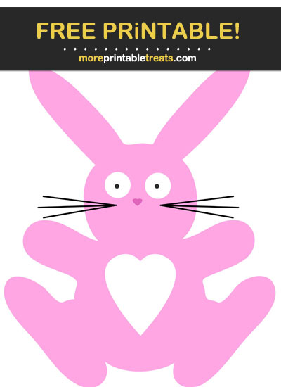 Free Printable Pink Easter Bunny Cut Out