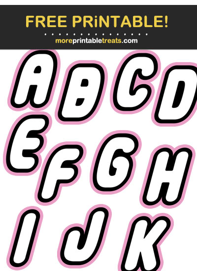 Free Printable Large Pink Lego Alphabet Letters
