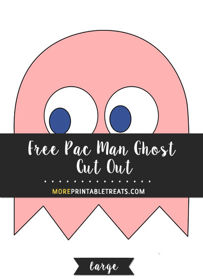 Free Pink Pac Man Ghost Cut Out - Large