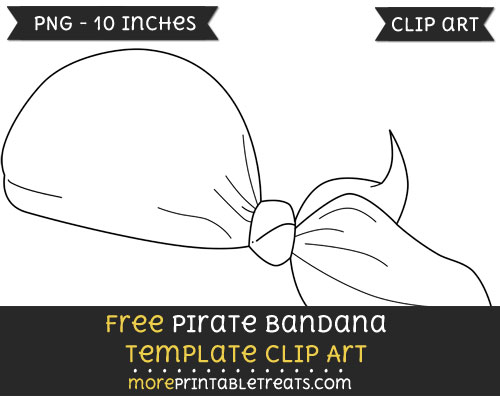 Free Pirate Bandana Template - Clipart