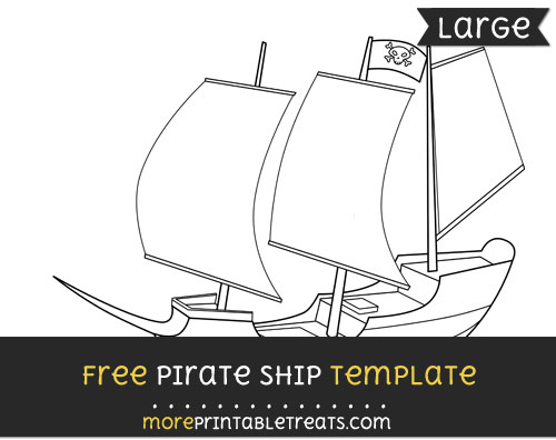 Pirate Ship Template Large
