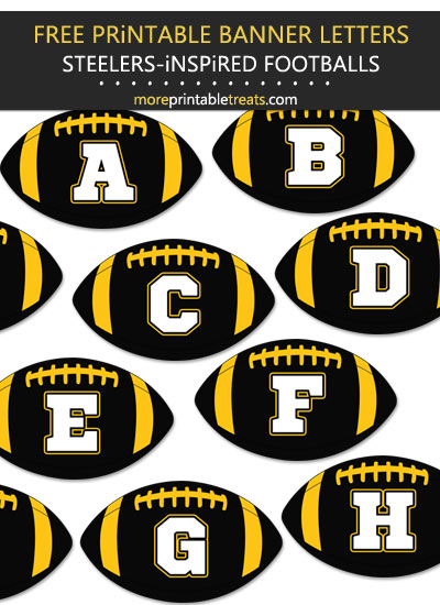 Free Printable Pittsburgh Steelers-Inspired Football Alphabet
