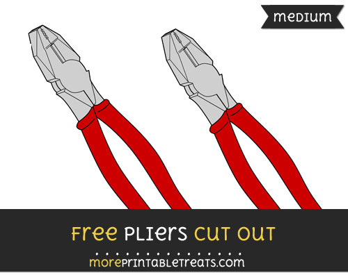 Free Pliers Cut Out - Medium Size Printable