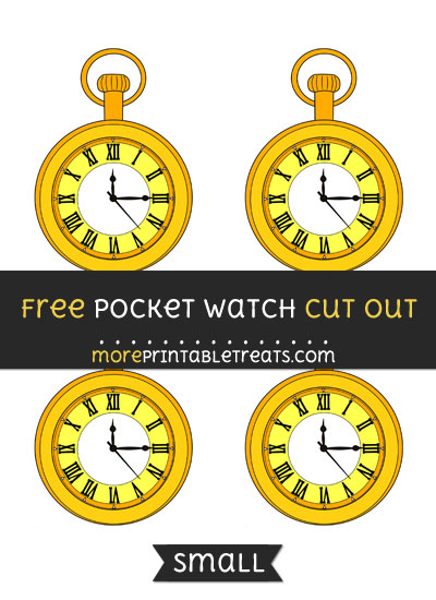 Free Pocket Watch Cut Out - Small Size Printable