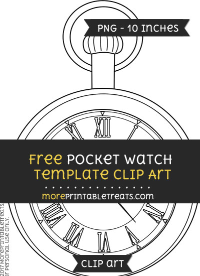 Free Pocket Watch Template - Clipart