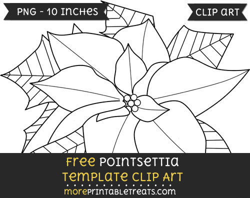 Free Pointsettia Template - Clipart