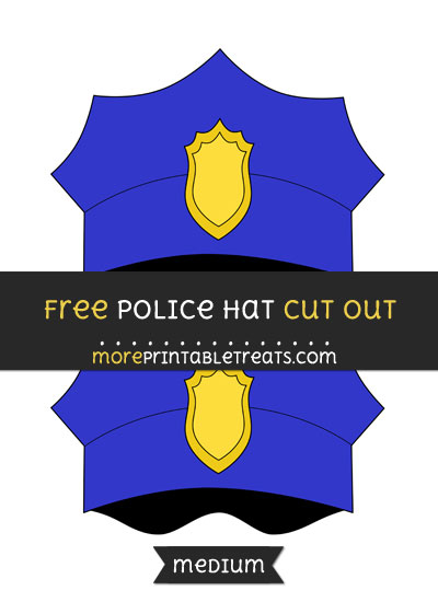 Free Police Hat Cut Out - Medium Size Printable
