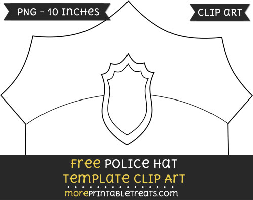 Free Police Hat Template - Clipart