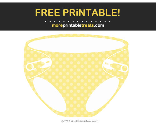 Free Printable Polka Dot Pattern Baby Diaper Cut Out