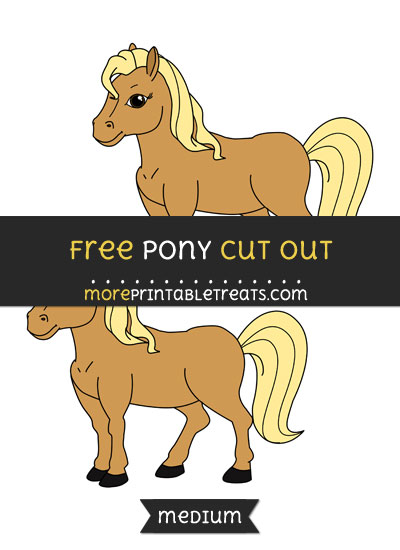 Free Pony Cut Out - Medium Size Printable