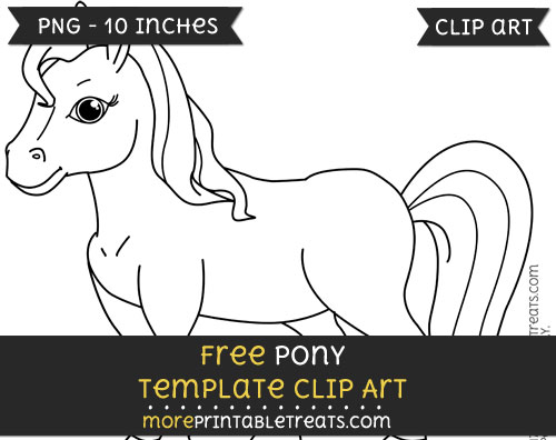 Free Pony Template - Clipart