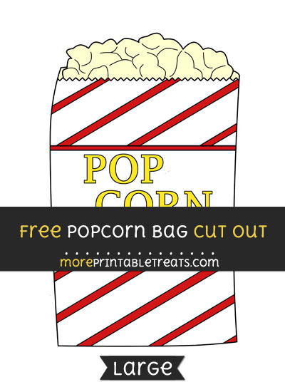 Free Popcorn Bag Cut Out - Large size printable