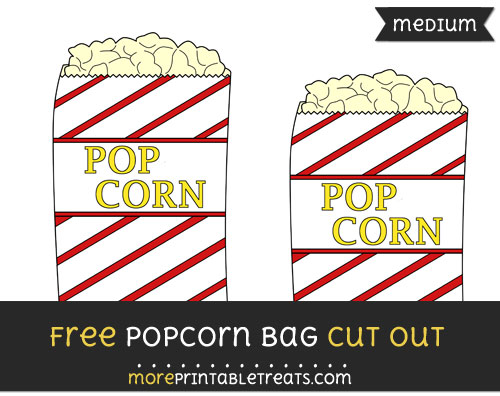 Free Popcorn Bag Cut Out - Medium Size Printable
