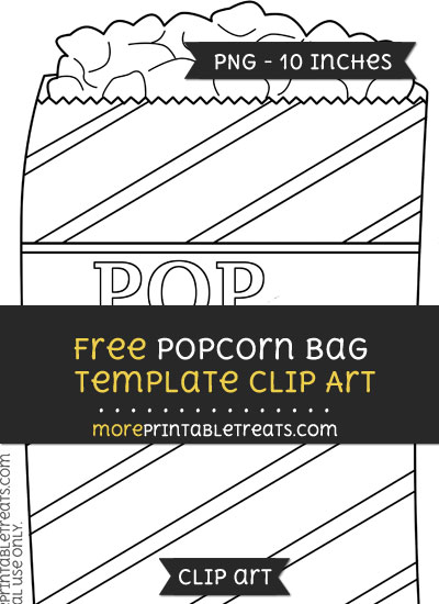 Free Popcorn Bag Template - Clipart
