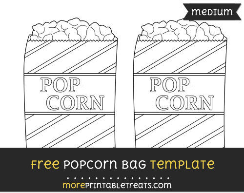 Popcorn Bag Template Medium