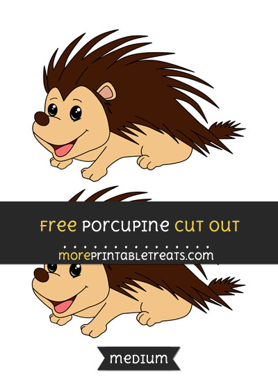 Free Porcupine Cut Out - Medium Size Printable