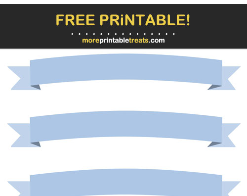Free Printable Powder Blue Ribbon Banners