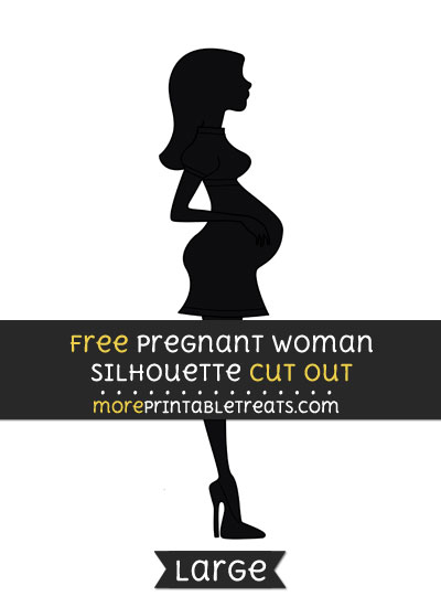 Free Pregnant Woman Silhouette Cut Out - Large size printable