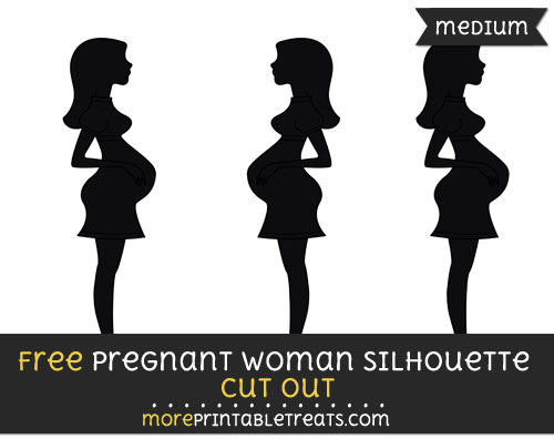 Free Pregnant Woman Silhouette Cut Out - Medium Size Printable
