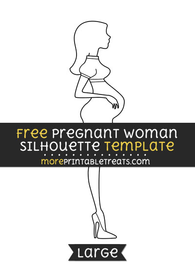 Free Pregnant Woman Silhouette Template - Large
