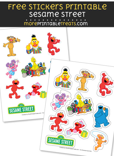 Free Sesame Street Stickers to Print at Home