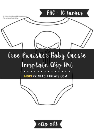 Free Punisher Baby Onesie Template - Clipart