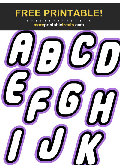 Free Printable Large Purple Lego Alphabet Letters