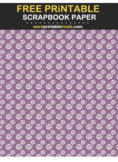 Free Printable Purple Mauve Swirls Scrapbook Paper