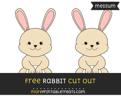 Free Rabbit Cut Out - Medium Size Printable