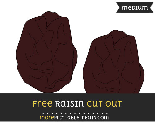 Free Raisin Cut Out - Medium Size Printable