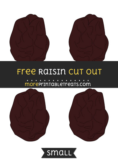 Free Raisin Cut Out - Small Size Printable
