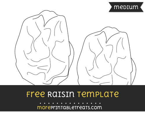 Free Raisin Template - Medium