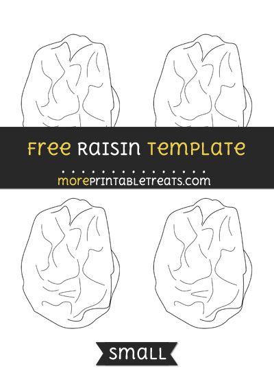 Free Raisin Template - Small