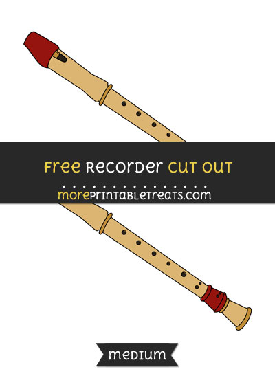 Free Recorder Cut Out - Medium Size Printable