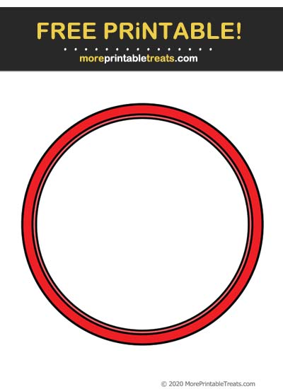 Free Printable Red Circle Frame Cut Out