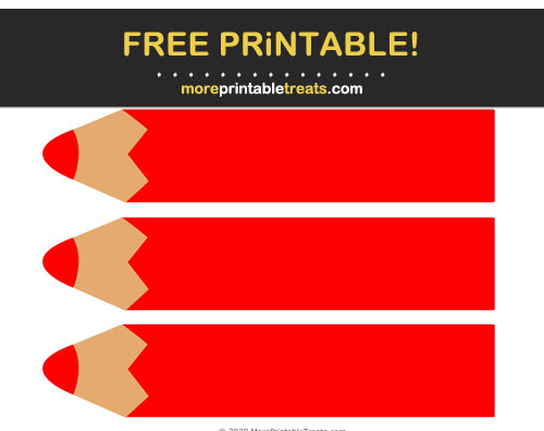 Free Printable Red Colored Pencil Cut Outs