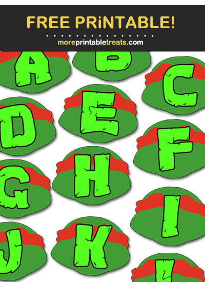 Free Printable Red Ninja Turtles-Inspired Banner Letters for DIY Banner