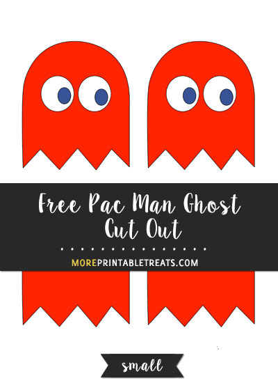Free Red Pac Man Ghost Cut Out - Small