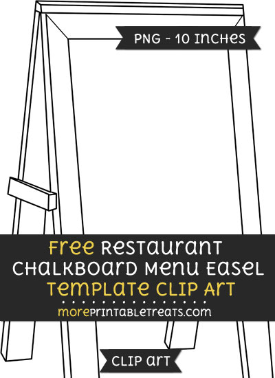 Free Restaurant Chalkboard Menu Easel Template - Clipart