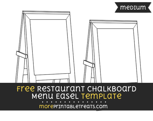 Free Restaurant Chalkboard Menu Easel Template - Medium